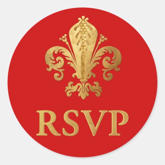 Sticker Rond Fleur-de-lis RSVP (Devant)