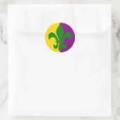 Sticker Rond Fleur de Lis verte (Sac)
