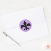 Sticker rond Fleur de lis Violet (Enveloppe)