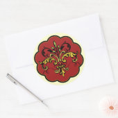 Sticker Rond Fleur de lis Xmas (Enveloppe)