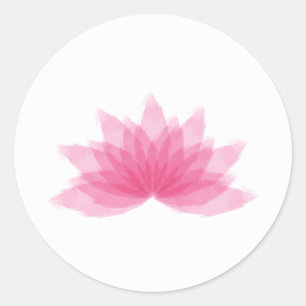 Sticker Rond Fleur de Lotus