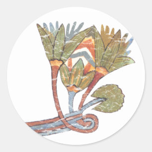 Sticker Rond Fleur de Lotus égyptienne antique