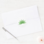 Sticker Rond Fleur de Lotus en vert (Enveloppe)