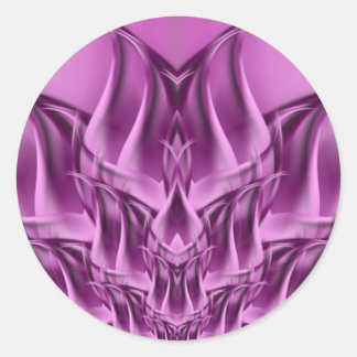 Sticker Rond Fleur de Lotus fractale Abstraite