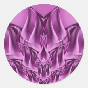 Sticker Rond Fleur de lotus fractée Abstrait