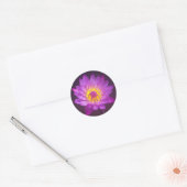 Sticker Rond Fleur de Lotus pourpre (Enveloppe)