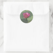 Sticker Rond Fleur de lotus rose  (Sac)