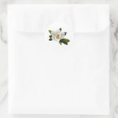 Sticker Rond fleur de magnolia blanche (Sac)