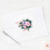 Sticker Rond Fleur de meilleure maman qui soit (Enveloppe)