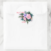 Sticker Rond Fleur de meilleure maman qui soit (Sac)