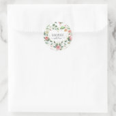 Sticker Rond Fleur de minuit artisanale avec coeur d'amour Flor (Sac)