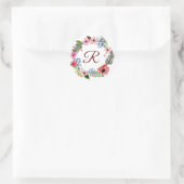 Sticker Rond Fleur de monogramme (Sac)