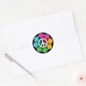 Sticker Rond Fleur de paix (Enveloppe)