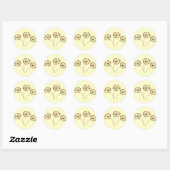 Sticker Rond Fleur de pissenlit abstrait marron (Feuille)