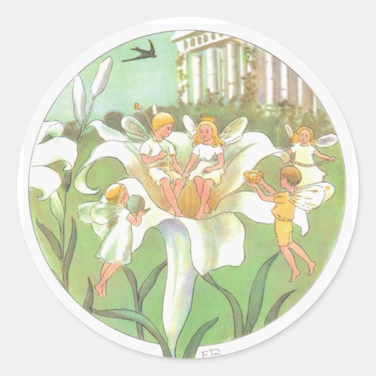 Sticker Rond Fleur de printemps (Devant)