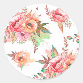 Sticker Rond fleur de printemps (Devant)