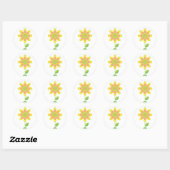 Sticker Rond Fleur de printemps super (Feuille)