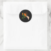 Sticker Rond Fleur de sensibilisation à la leucémie (Sac)