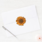 Sticker Rond Fleur de soleil de Pop Orange (Enveloppe)