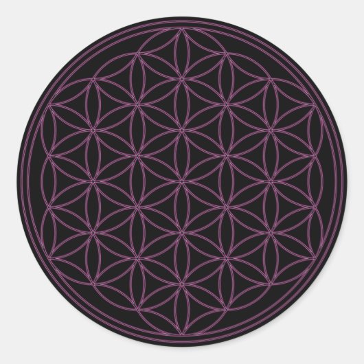 Sticker Rond Fleur de vie (Devant)