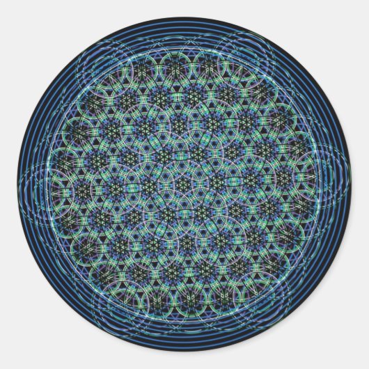 Sticker Rond Fleur de vie (Devant)