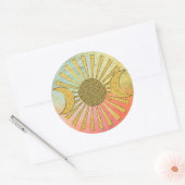 Sticker Rond Fleur de vie avec la lune (Enveloppe)