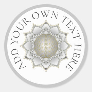 Sticker Rond Fleur De Vie - Blossoms Mandala 1