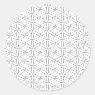 Sticker Rond Fleur de vie / Blume des Lebens - motif d'argent