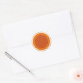 Sticker Rond Fleur de vie / design ensoleillé (Enveloppe)