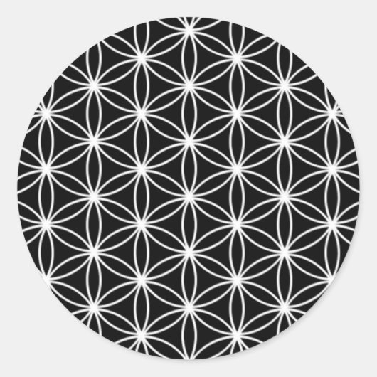 Sticker Rond Fleur De Vie Géométrie Sacrée (Devant)