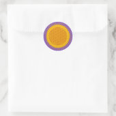 Sticker Rond Fleur de vie - jaune ensoleillé (Sac)