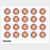 Sticker Rond Fleur de vie mandala zen (Feuille)