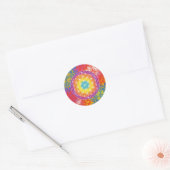 Sticker Rond Fleur de vie mandala zen (Enveloppe)