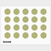 Sticker Rond Fleur de vie simple jaune (Feuille)