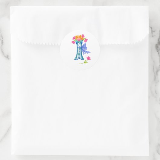 Sticker Rond fleur d'eau (Sac)