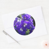 Sticker Rond Fleur Delphinium Fermer (Enveloppe)