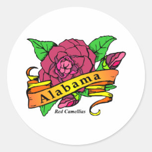 Sticker Rond Fleur d'État de l'Alabama