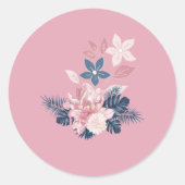 Sticker Rond Fleur d'été (Devant)