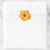 Sticker Rond Fleur d'hibiscus d'or (Sac)