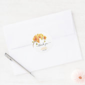 Sticker Rond Fleur d'orchidée jaune Anniversaire botanique (Enveloppe)