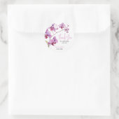 Sticker Rond Fleur d'orchidées pourpres 30e anniversaire (Sac)