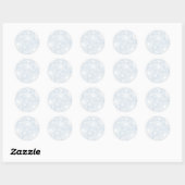 Sticker Rond Fleur douce (blanc | Bleu) (Feuille)