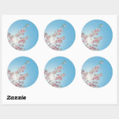 Sticker Rond fleur en fleurs en gros plan (Feuille)