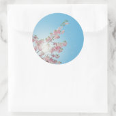 Sticker Rond fleur en fleurs en gros plan (Sac)