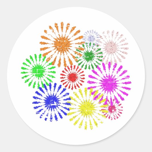 Sticker Rond Fleur en panne (Devant)