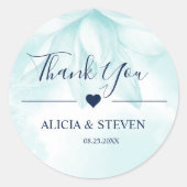 Sticker Rond Fleur Ethereal Magnolia, Merci (Devant)