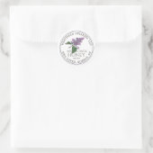 Sticker Rond Fleur fleur sauvage de pot de miel violet Lilac (Sac)
