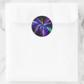 Sticker Rond Fleur fractale colorée (Sac)