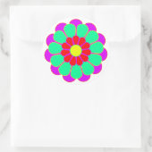 Sticker Rond Fleur Funky Power Bloom I (Sac)