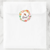 Sticker Rond Fleur gentille abeille (Sac)